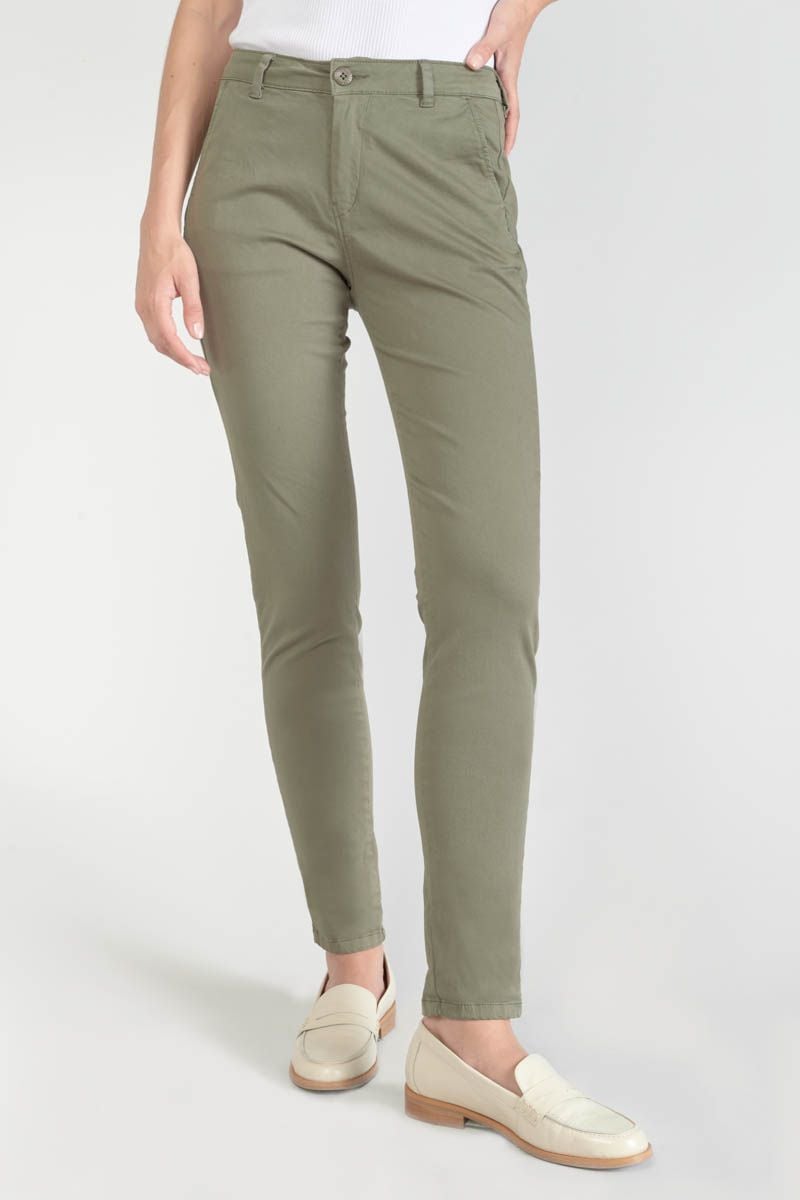 le temps des cerises Pantalon chino Dyli3 kaki