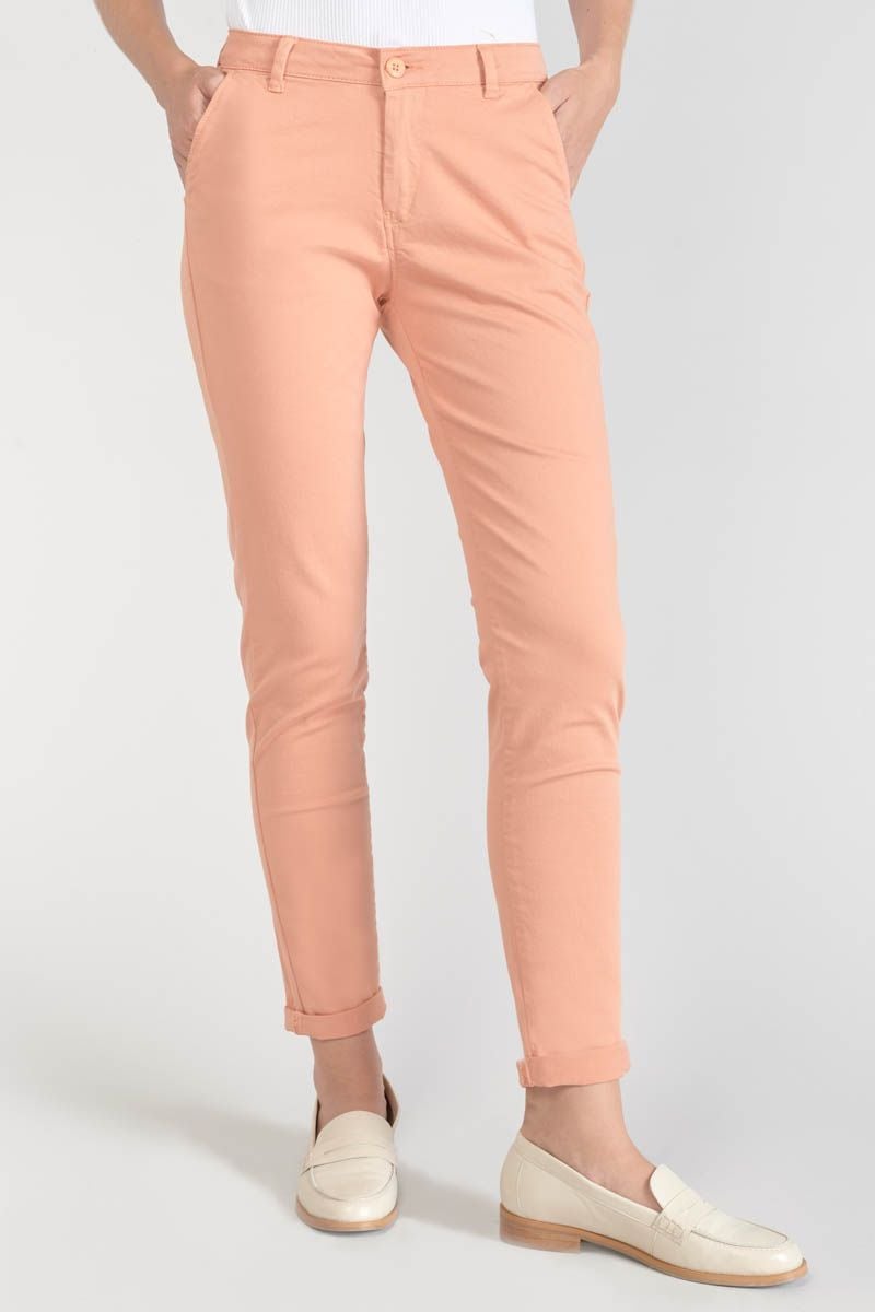 le temps des cerises Pantalon chino Dyli3 pêche