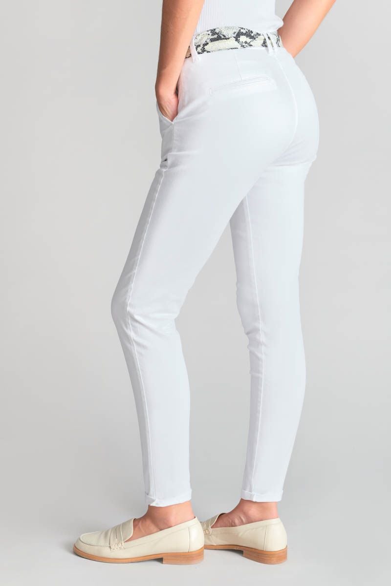 Le Temps Des Cerises Pantalon Chino Dyli5 Blanc