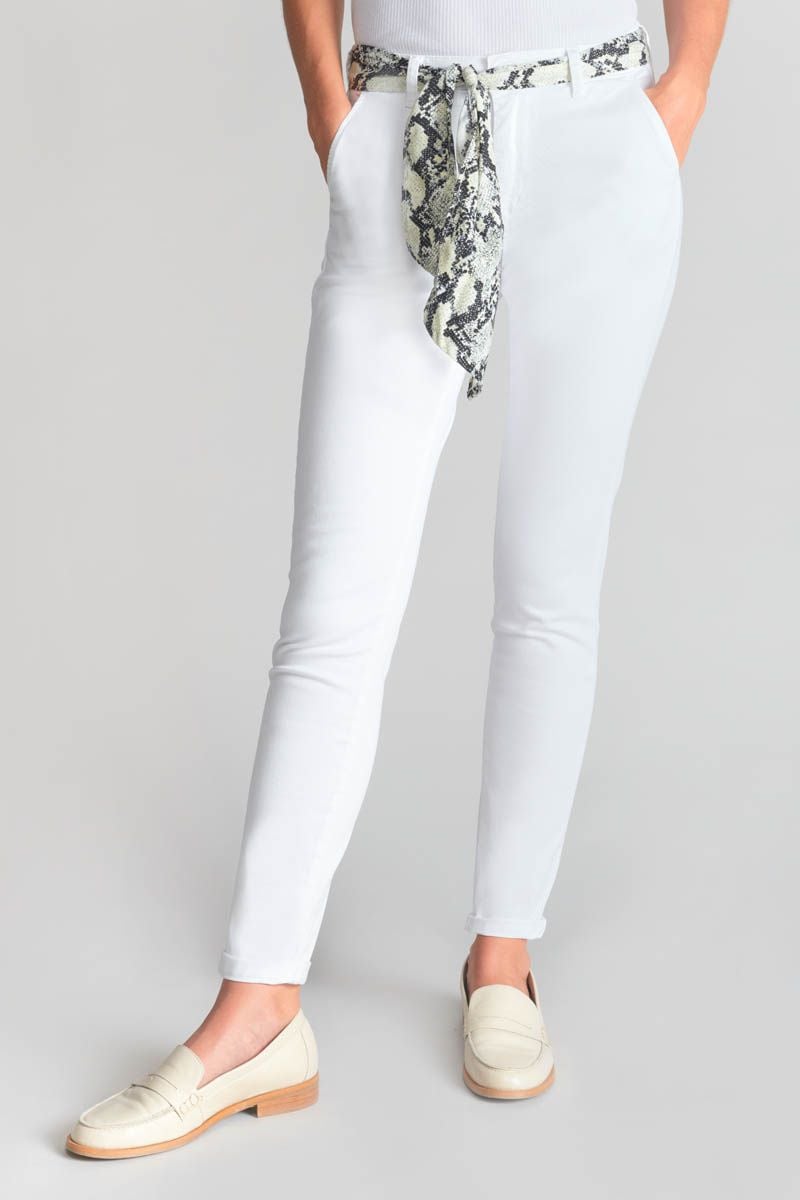 le temps des cerises Pantalon chino Dyli5 blanc