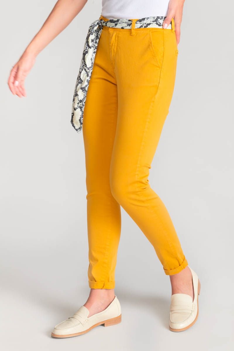 Le Temps Des Cerises Pantalon Chino Dyli5 Moutarde