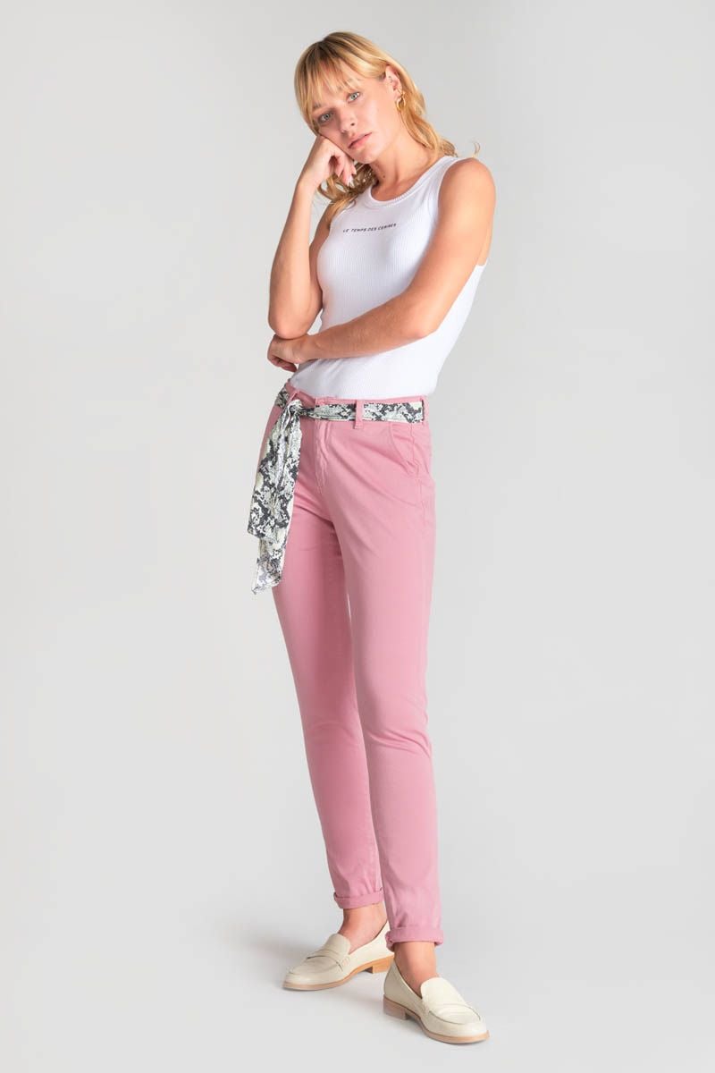 le temps des cerises Pantalon chino Dyli5 rose