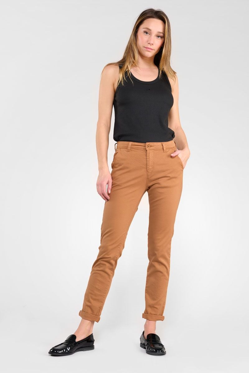 le temps des cerises Pantalon chino Dyli6 camel