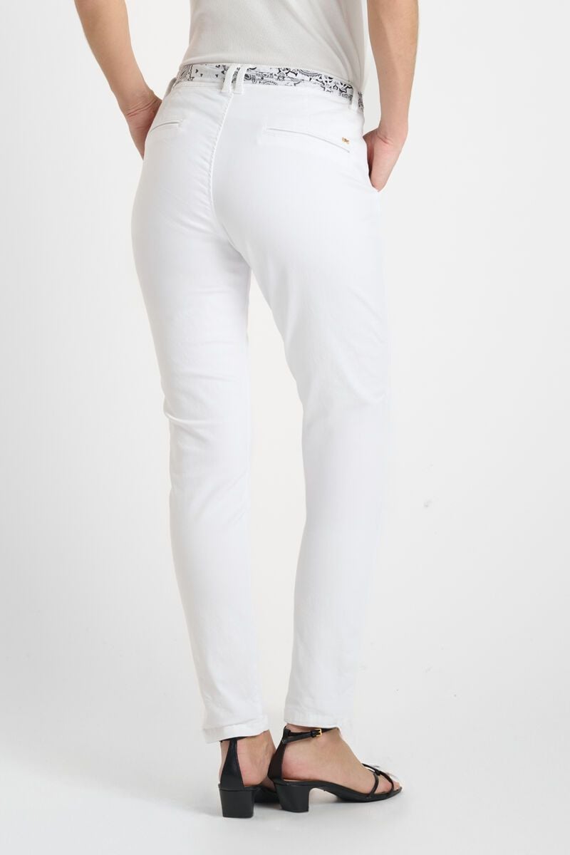 Le Temps Des Cerises Pantalon Chino Dyli7 Blanc