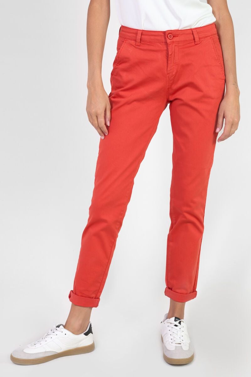 Le Temps Des Cerises Pantalon Chino Dyli7 Rouge