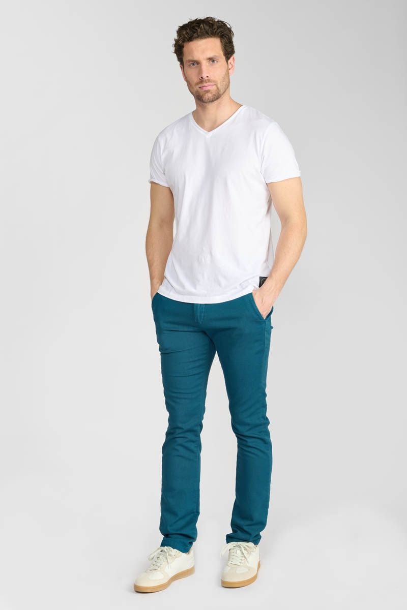 le temps des cerises Pantalon chino Jogg Kurt bleu