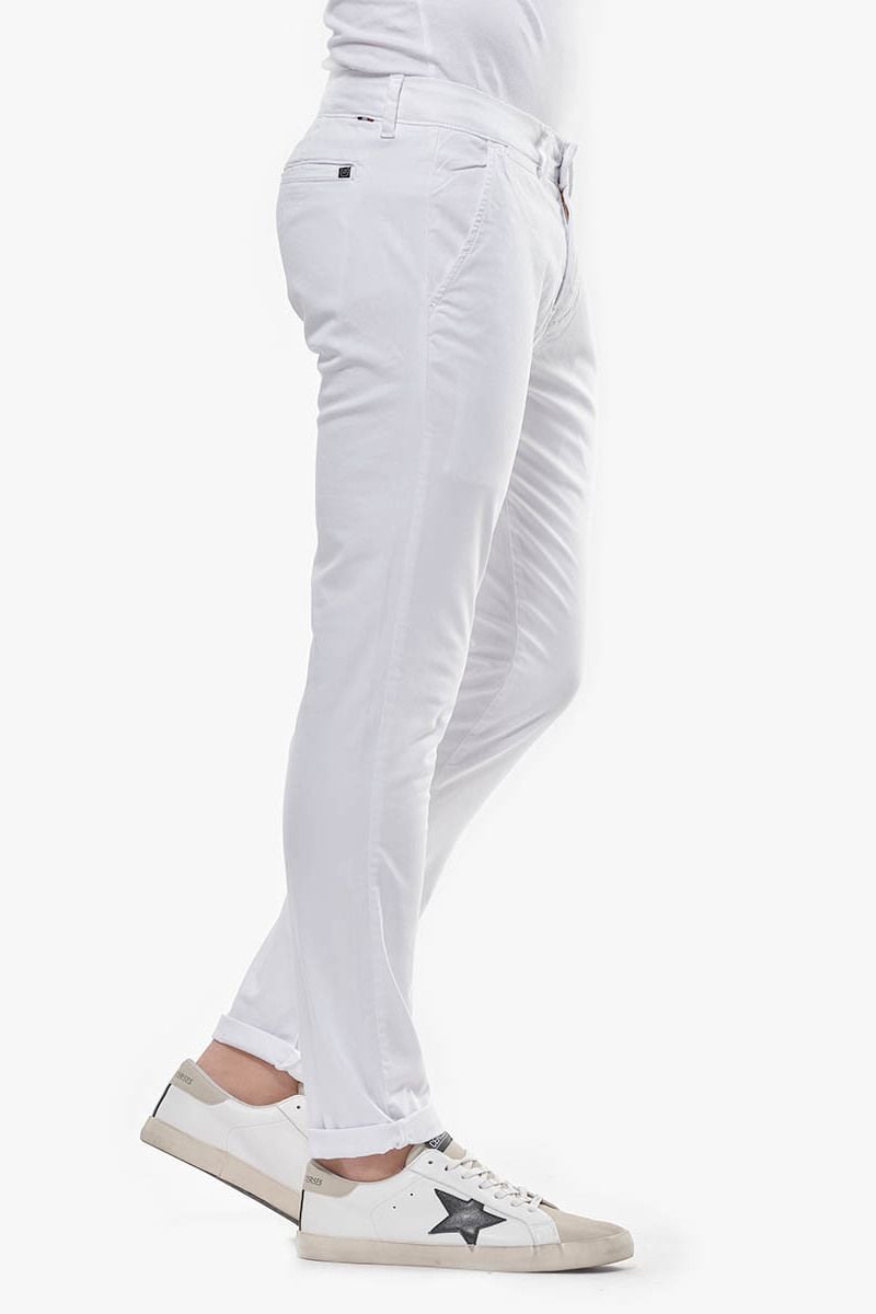 Le Temps Des Cerises Pantalon Chino Slim Jas Blanc