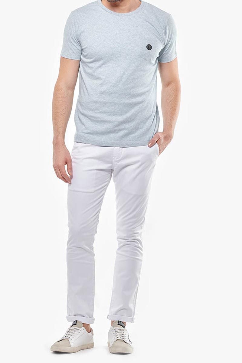 le temps des cerises Pantalon Chino Slim Jas Blanc