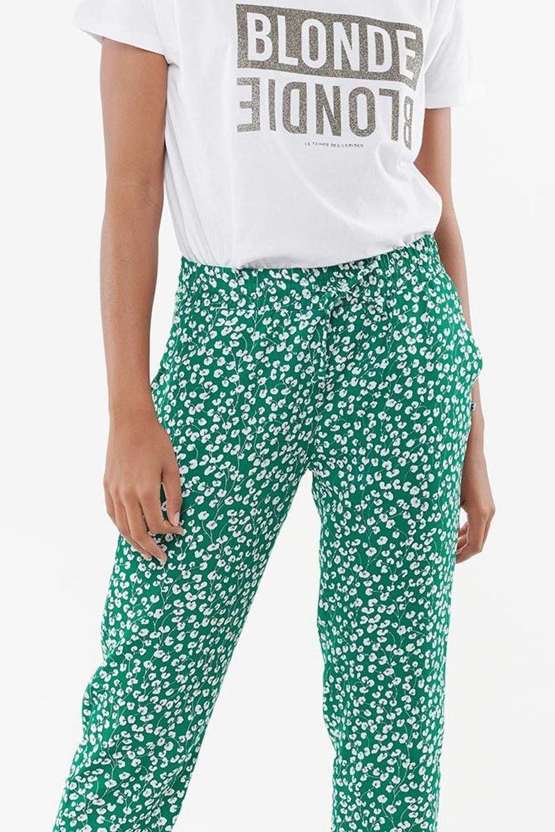 Le Temps Des Cerises Pantalon Droit Tulipa Vert