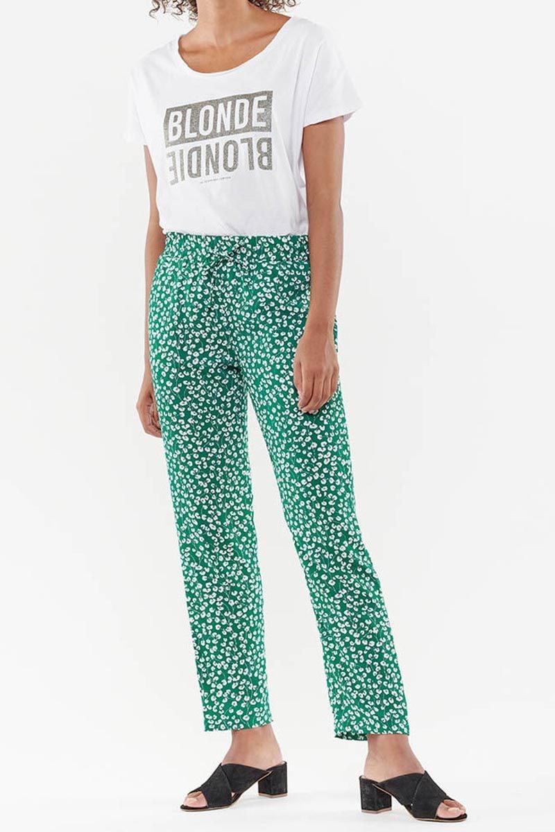 le temps des cerises Pantalon Droit Tulipa vert
