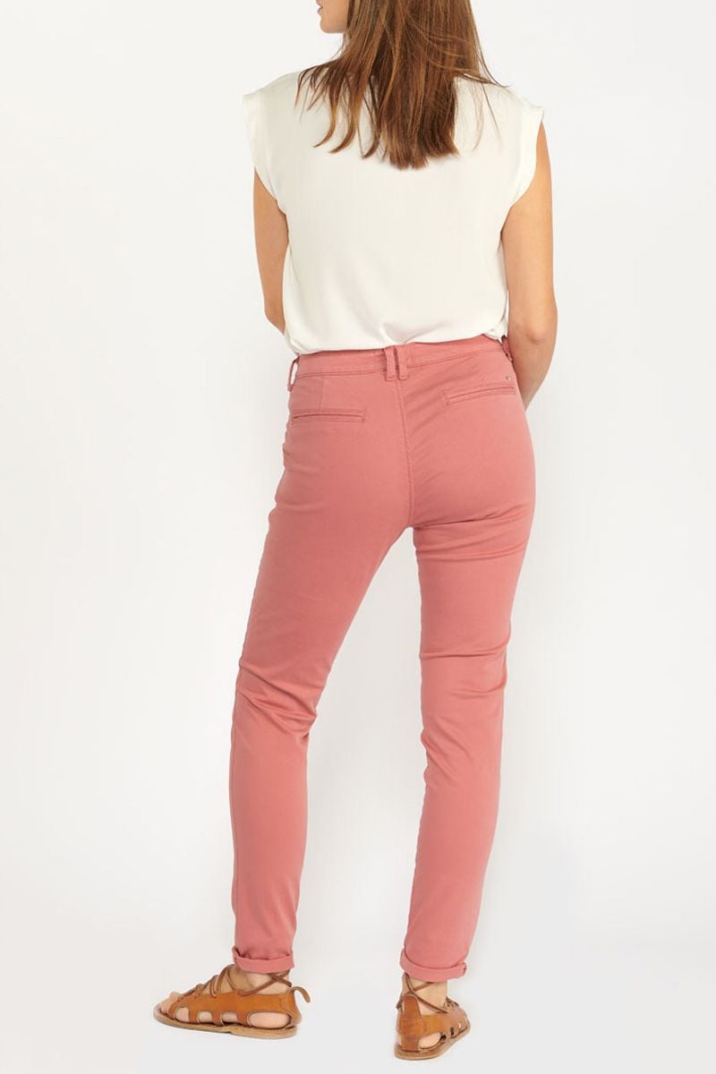 Le Temps Des Cerises Pantalon Dyli Pêche Rosé
