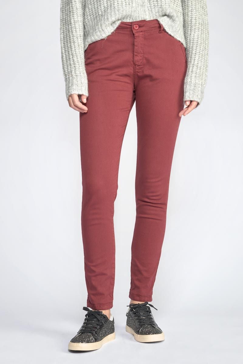 le temps des cerises Pantalon Dyli2 bordeaux