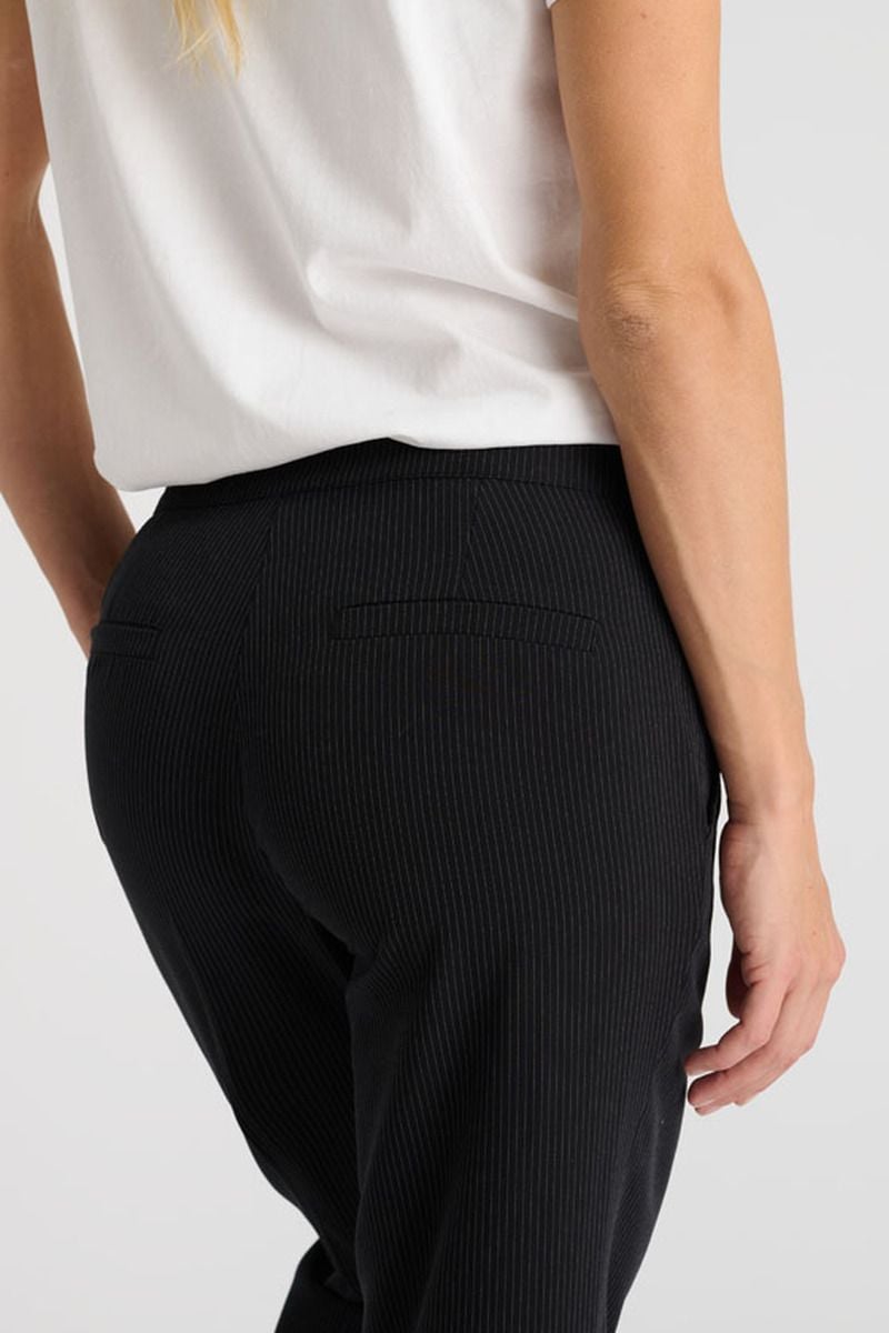 Le Temps Des Cerises Pantalon Every Noir à Rayures