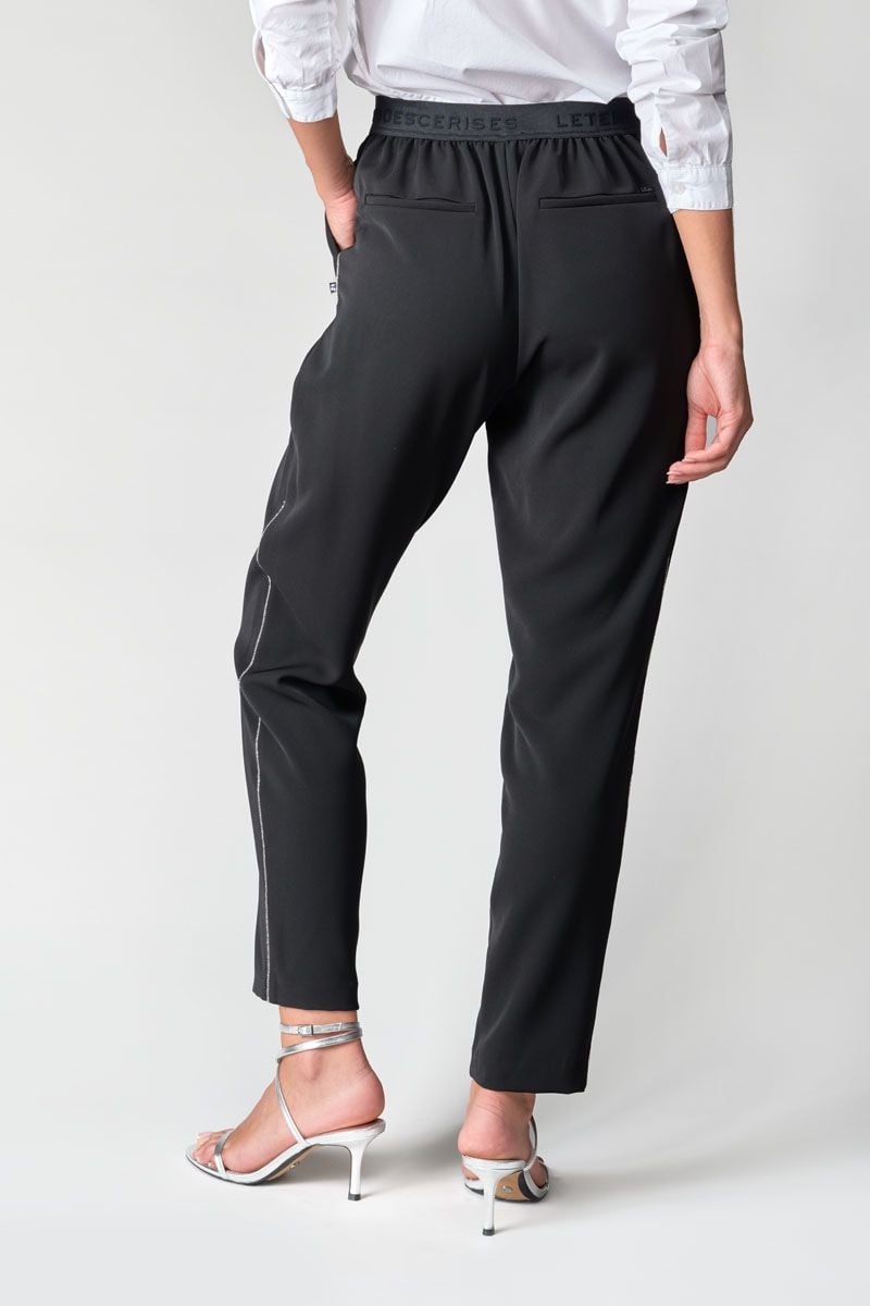Le Temps Des Cerises Pantalon Fluide Plhox Noir