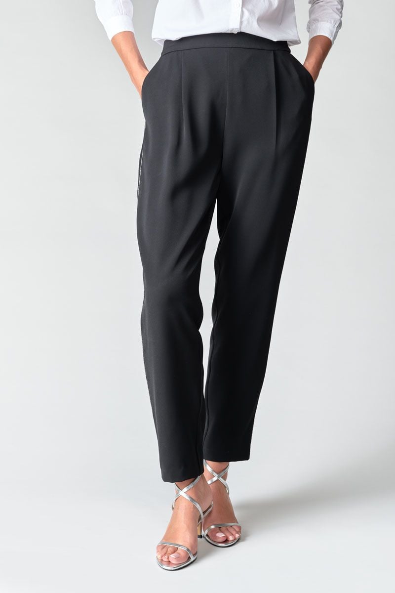 Le Temps Des Cerises Pantalon Fluide Plhox Noir