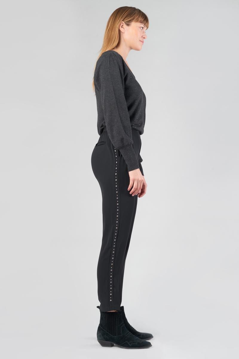 Le Temps Des Cerises Pantalon Fluide Zena Noir