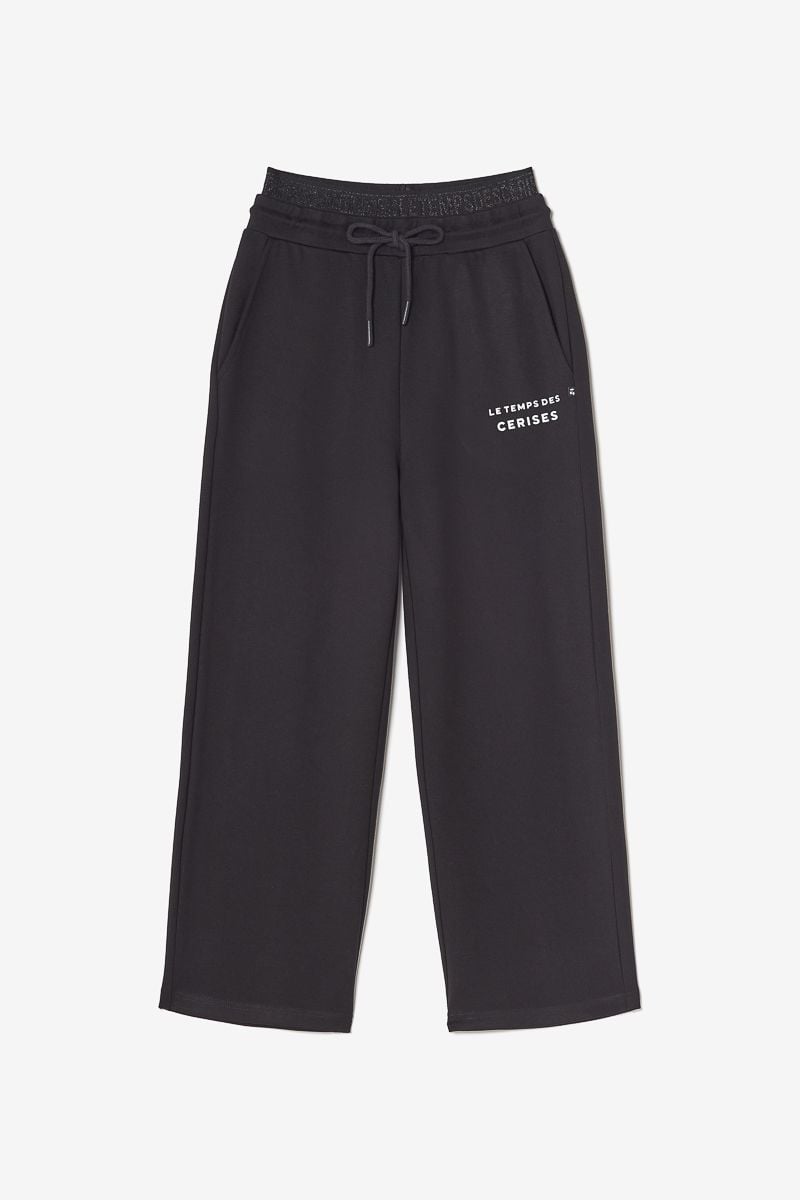 le temps des cerises Pantalon large Lalygi noir