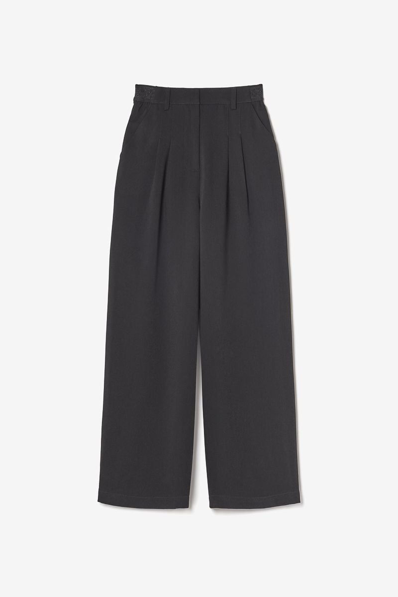 Le Temps Des Cerises Pantalon Large Rellgi Noir