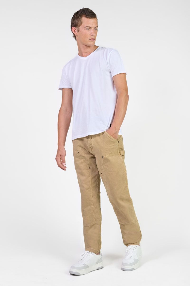 le temps des cerises Pantalon Mecanik beige sable