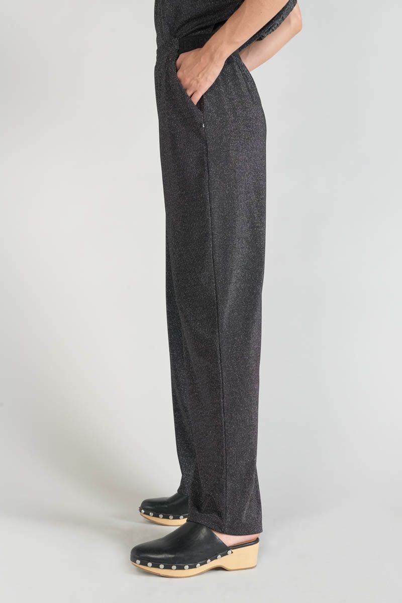 Le Temps Des Cerises Pantalon Moretz Noir Irisé