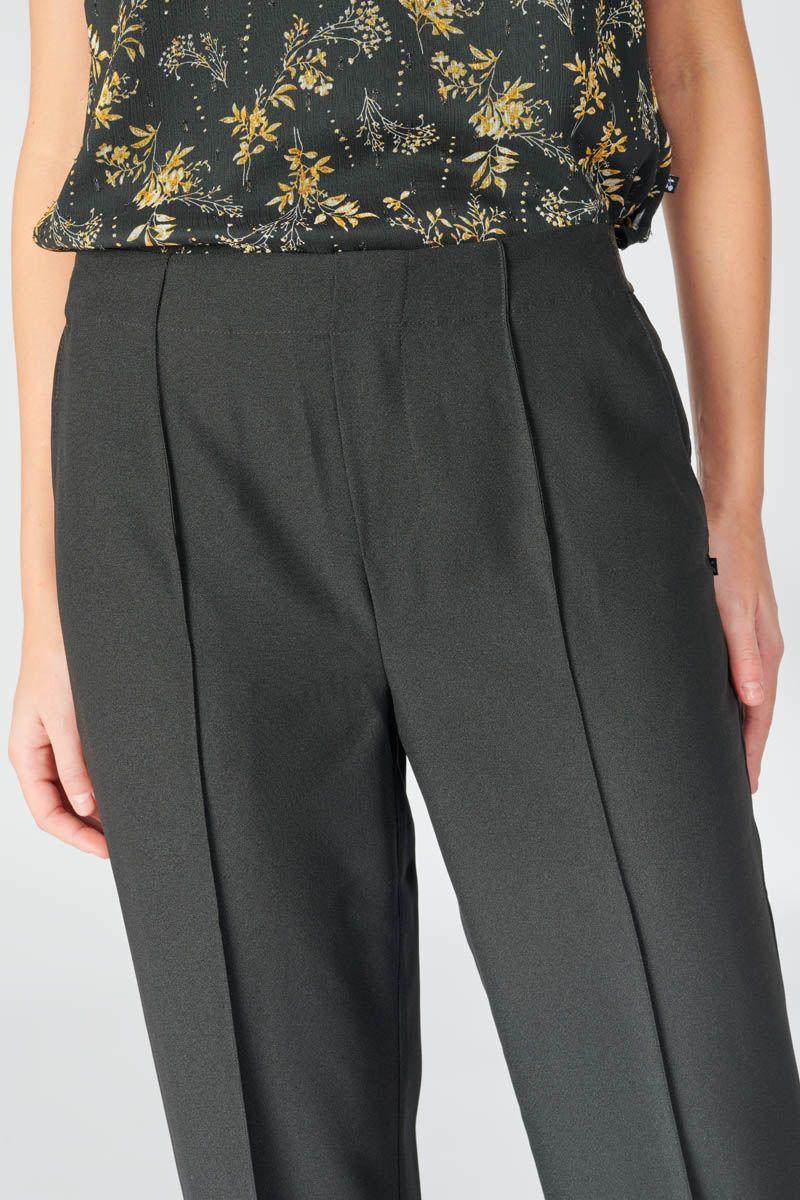 Le Temps Des Cerises Pantalon Rosaly Noir à Fentes