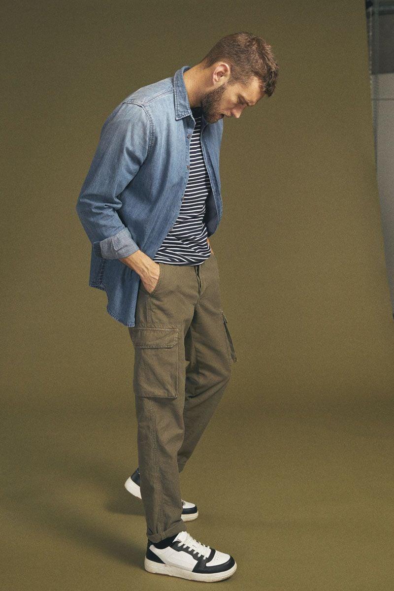 le temps des cerises Pantalon treillis Sami kaki