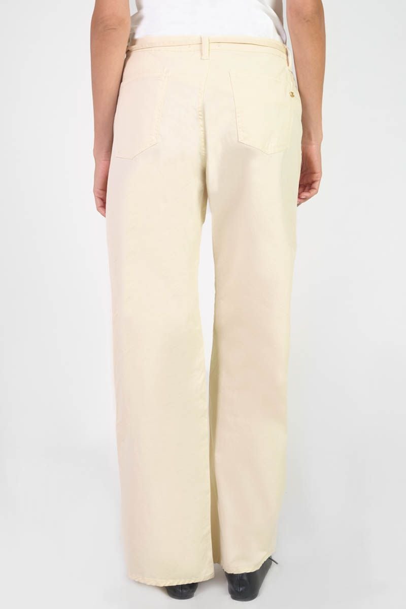 Le Temps Des Cerises Pantalon Wide Leg Tahis Beige