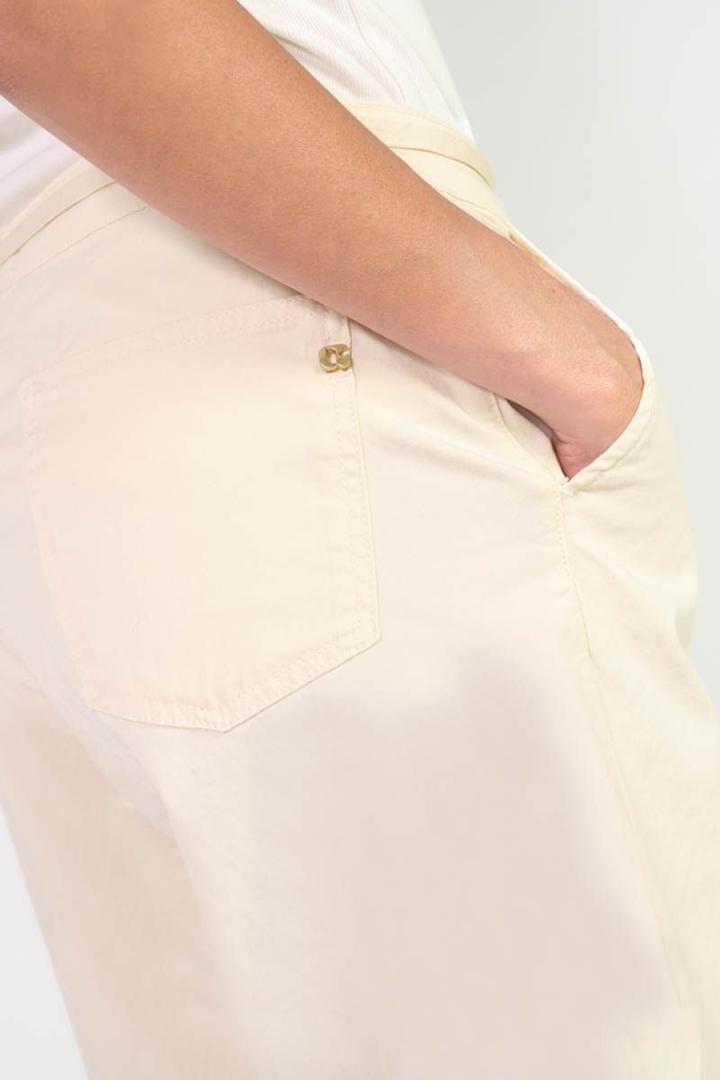Le Temps Des Cerises Pantalon Wide Leg Tahis Beige