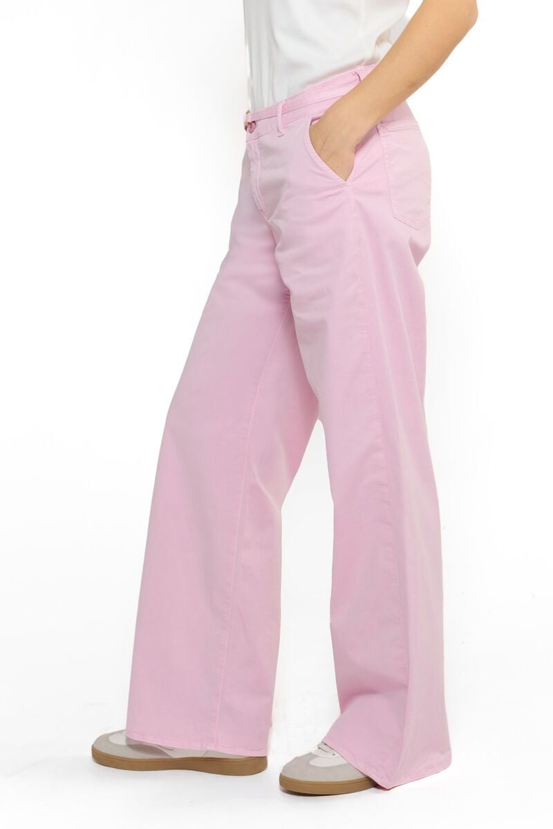 Le Temps Des Cerises Pantalon Wide Leg Tahis Rose