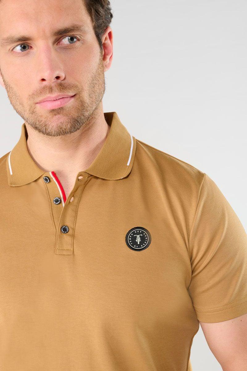 le temps des cerises Polo Aron beige moutarde