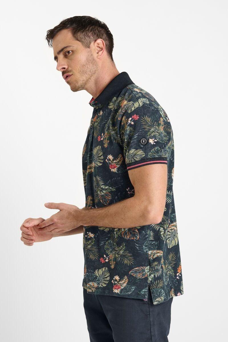 Le Temps Des Cerises Polo Dude Noir à Motif