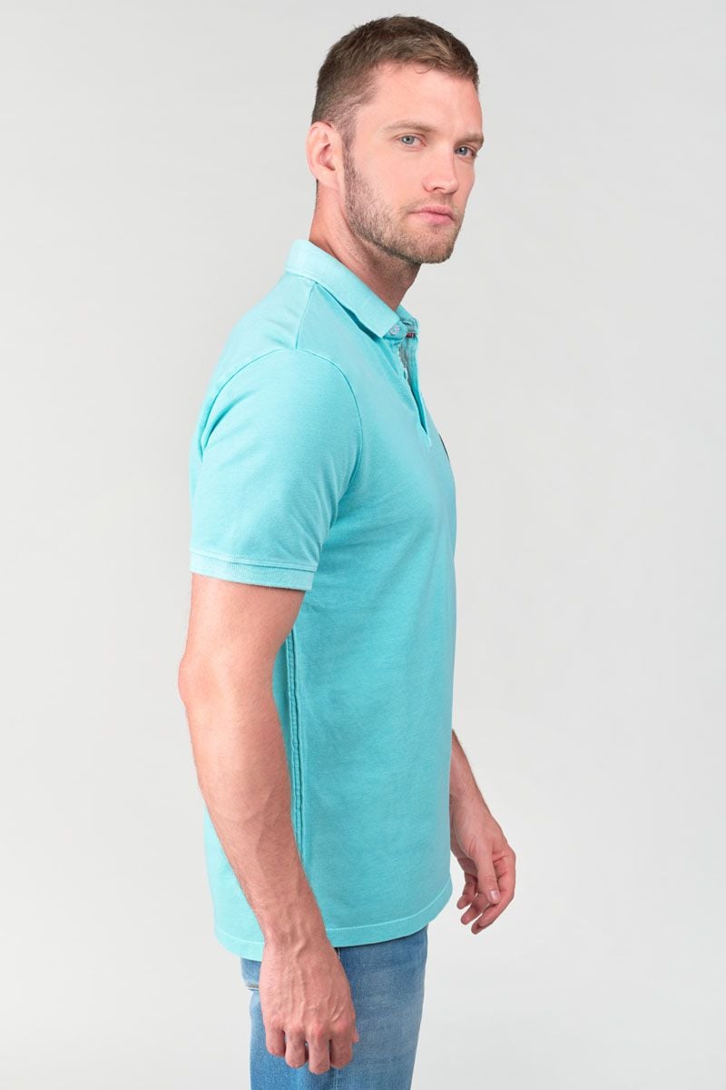 Le Temps Des Cerises Polo Dylon Bleu Turquoise