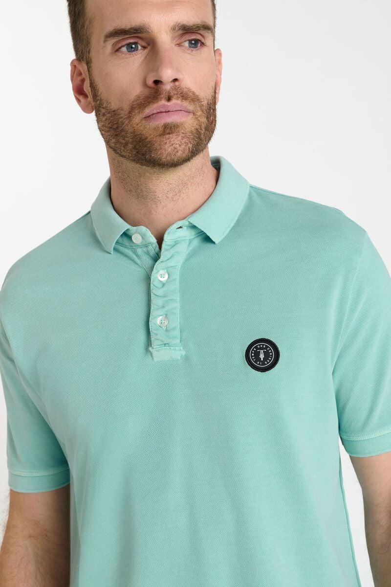 le temps des cerises Polo Dylon bleu turquoise