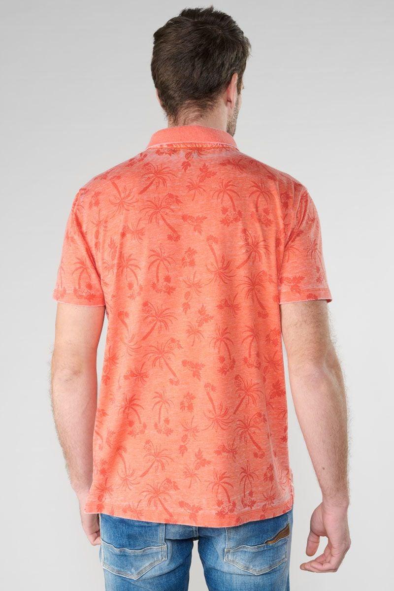 Le Temps Des Cerises Polo Fezur à Motif Palmier