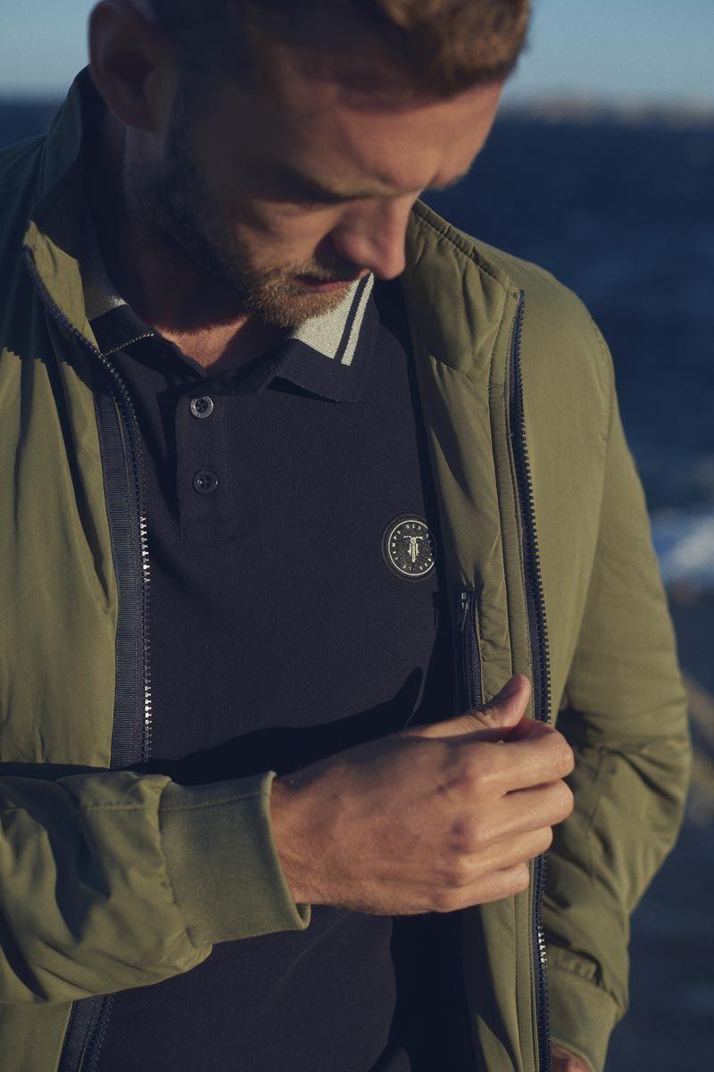 le temps des cerises Polo Ramel bleu nuit