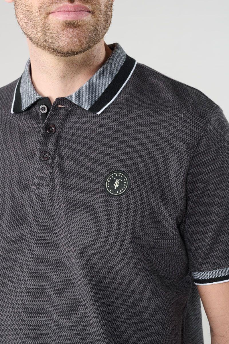 Le Temps Des Cerises Polo Talik En Jacquard Noir