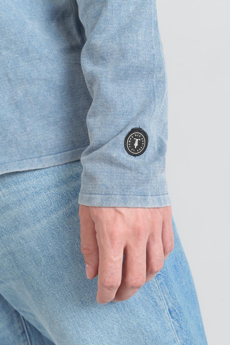 Le Temps Des Cerises Pull Bivor Bleu-gris Délavé