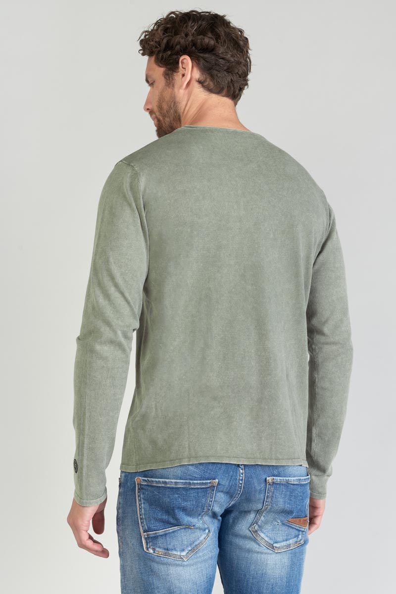 Le Temps Des Cerises Pull Bivor Kaki Délavé