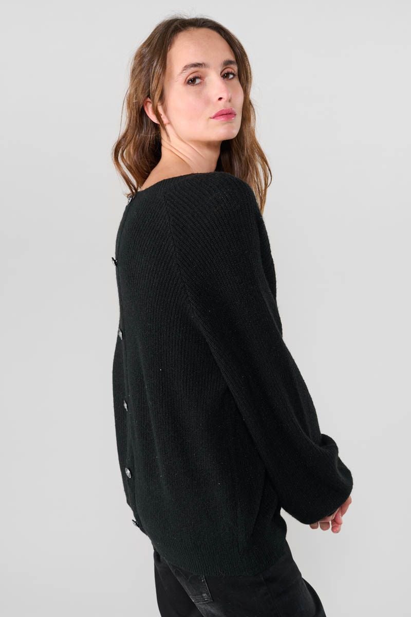 Le Temps Des Cerises Pull Boki Noir