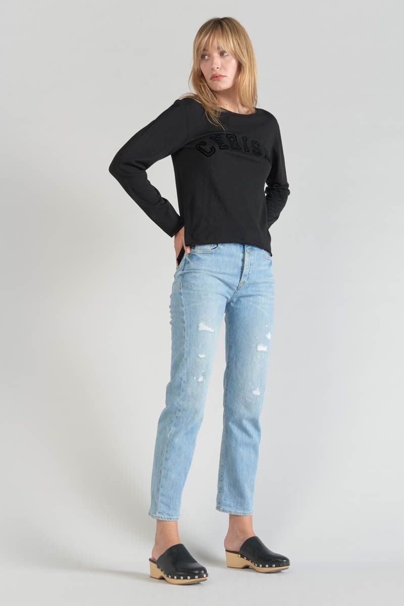 le temps des cerises Pull Colchic noir