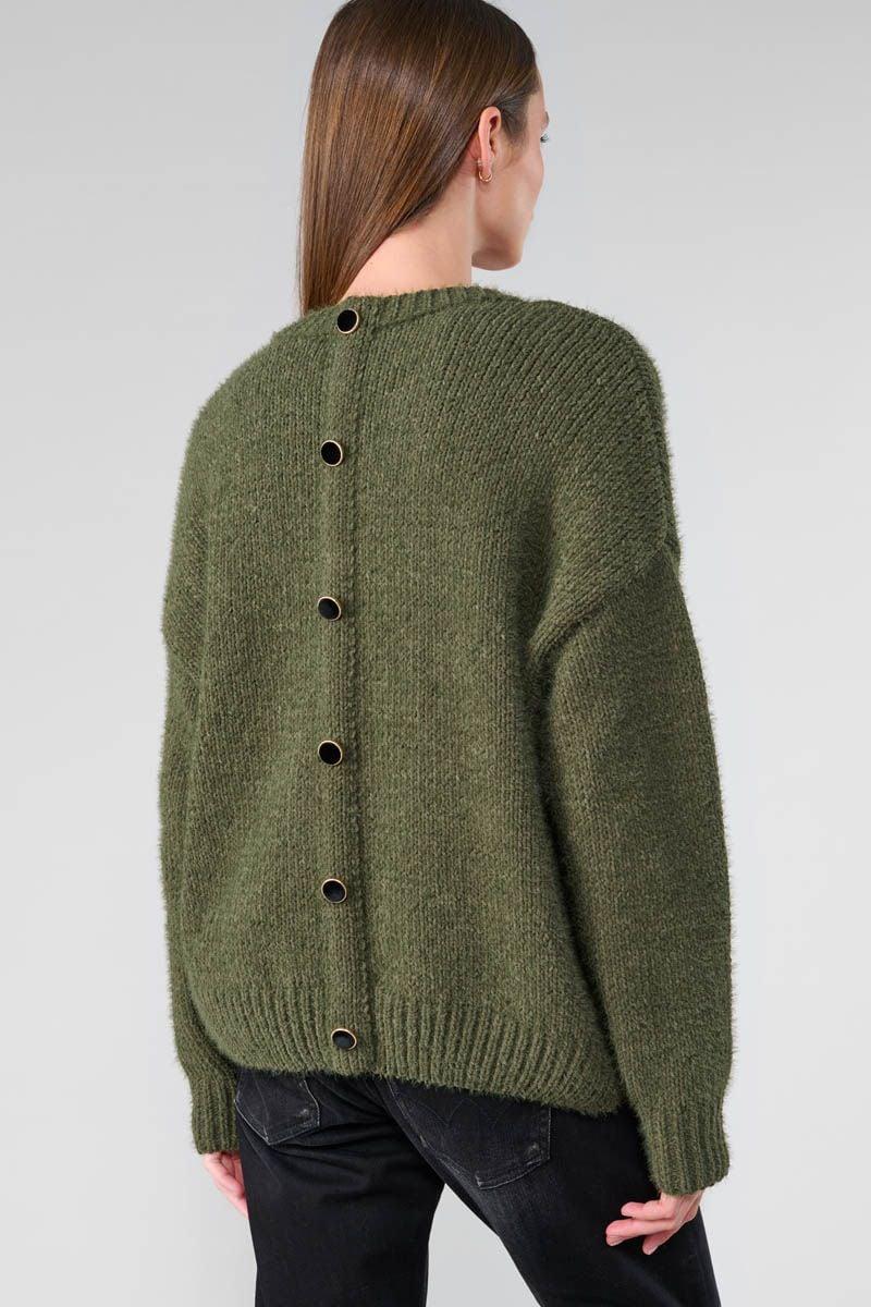 Le Temps Des Cerises Pull Daisy Kaki