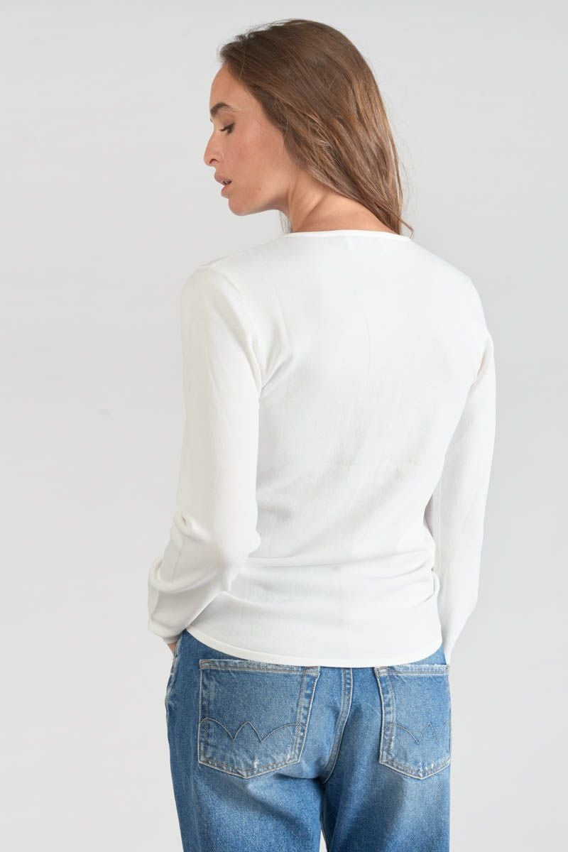 Le Temps Des Cerises Pull Duni Blanc