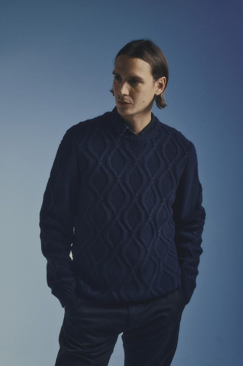 le temps des cerises Pull Flesio bleu marine