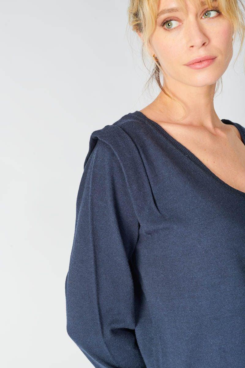 Le Temps Des Cerises Pull Lilly Bleu Marine