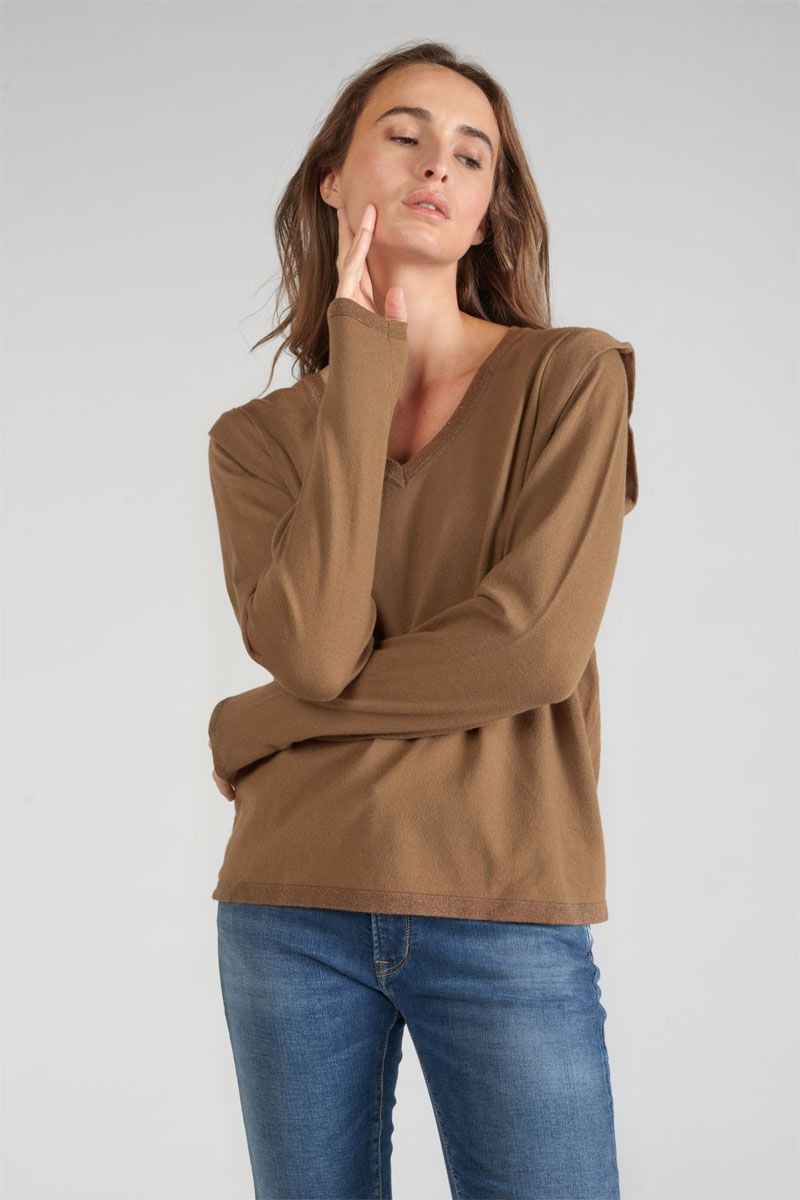 Le Temps Des Cerises Pull Lilly Camel