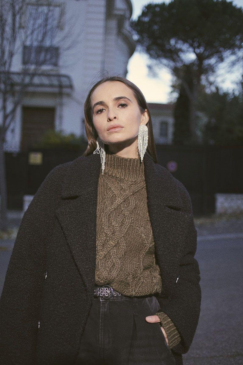 le temps des cerises Pull Nick kaki