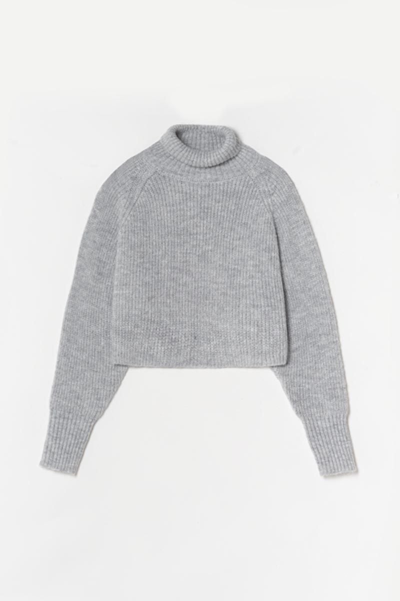 le temps des cerises Pull Saiagi gris clair