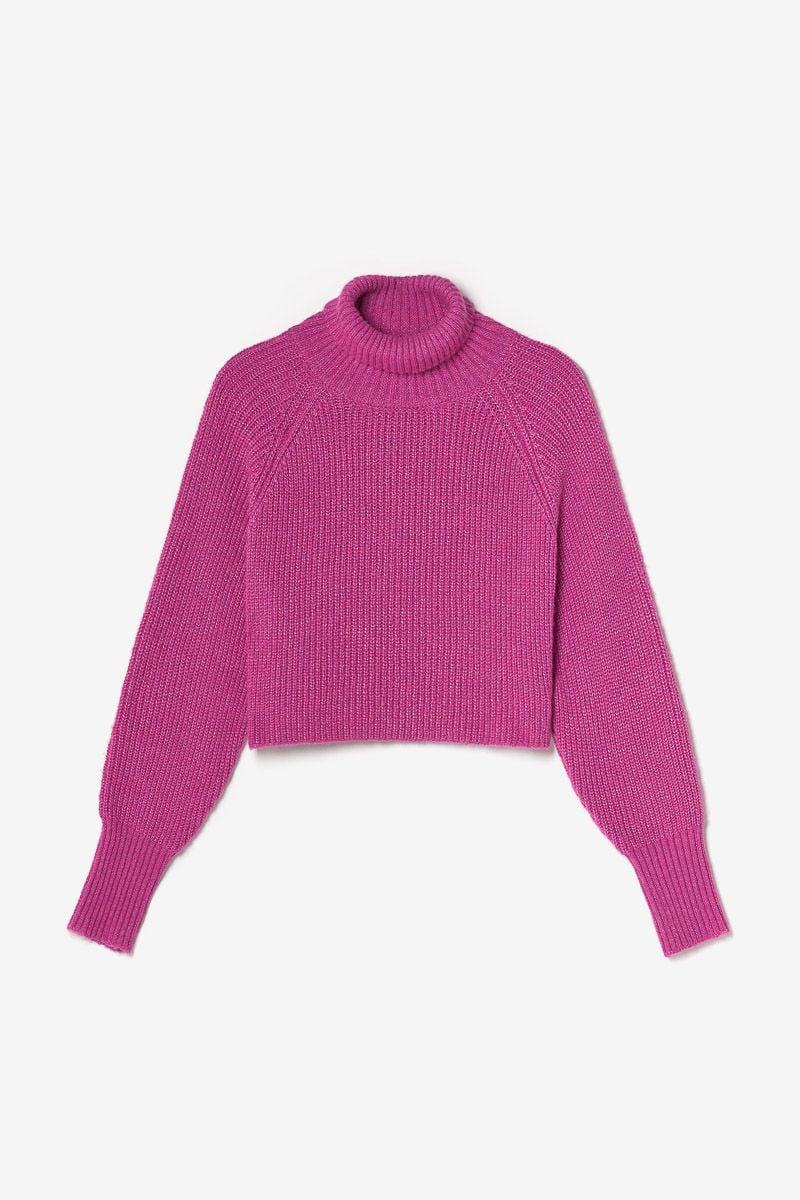 le temps des cerises Pull Saiagi rose électrique