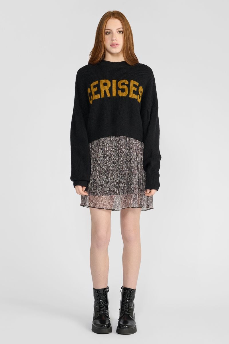 Le Temps Des Cerises Pull Surgi Noir