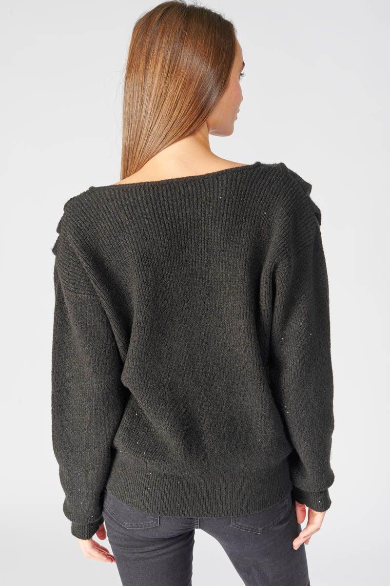 Le Temps Des Cerises Pull Tifanie Noir